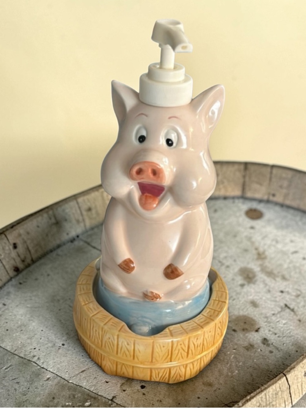 Allure 1999 Vintage Two Piece Pig Soap Dispenser